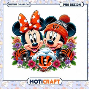 Minnie Mickey Bengals PNG Sublimation