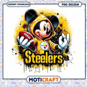 Mickey Steelers PNG Sublimation Design