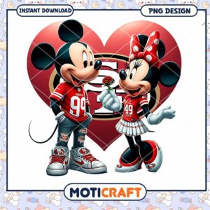 Minnie Mickey 49ers PNG Sublimation