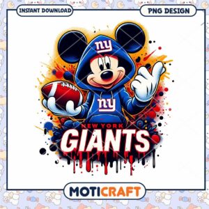 Mickey NY Giants PNG Sublimation