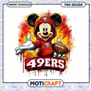Mickey Mouse 49ers PNG Design