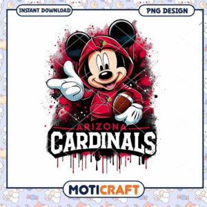 Mickey Mouse Arizona Cardinals PNG