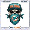 Miami Dolphins Skull PNG Design