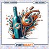 Miami Dolphins Wine PNG Design