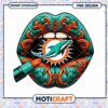 Miami Dolphins Lips PNG Design