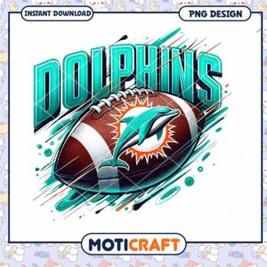 Miami Dolphins PNG Football Design