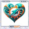 Miami Dolphins Heart PNG Design 2 Miami Dolphins Heart PNG Design