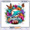 Miami Dolphins Floral PNG Design