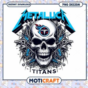 Metallica Titans Skull PNG Design