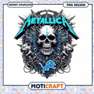 Metallica Skull Lions PNG Design