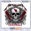 Metallica Cardinals Skull PNG Design