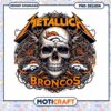 Metallica Broncos Skull PNG Design 1 Metallica Broncos Skull PNG Design