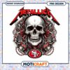 Metallica 49ers Skull PNG Design 1 Metallica 49ers Skull PNG Design