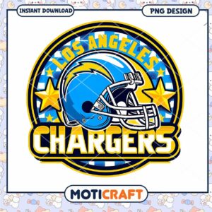 Los Angeles Chargers PNG Helmet Design