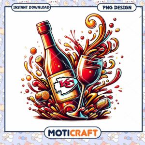 KC Wine PNG Design Instant Download