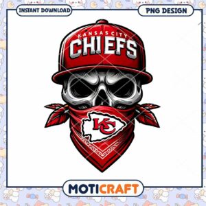 Kansas City Chiefs Skull PNG Design