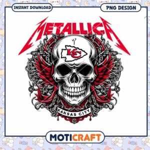 Kansas City Chiefs Metallica Skull PNG