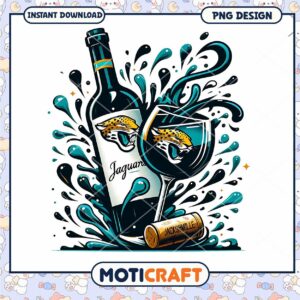 Jaguars Wine PNG Design Instant Download