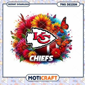 Kansas City Chiefs Floral PNG Sublimation