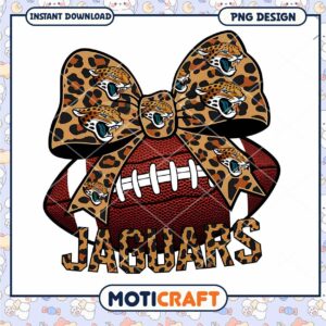 Jaguars Football Leopard Bow PNG