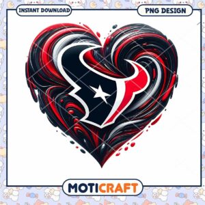 Houston Texans Heart PNG Design