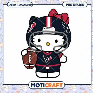 Hello Kitty Texans PNG Football Design