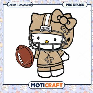 Hello Kitty Saints PNG Football Design
