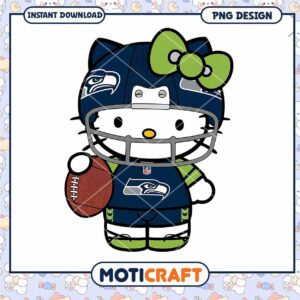 Hello Kitty Seahawks PNG Football Design