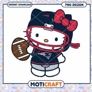 Hello Kitty Patriots PNG Football Design