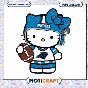 Hello Kitty Panthers PNG Football Design