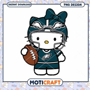 Hello Kitty Eagles PNG Football Design