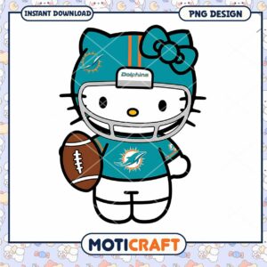 Hello Kitty Dolphins PNG Football Player
