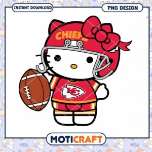 Hello Kitty Chiefs PNG Football Design