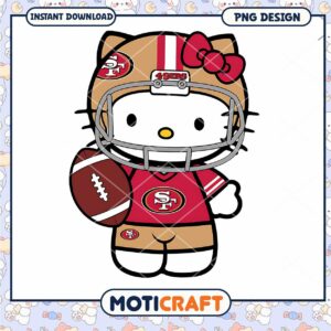 Hello Kitty 49ers PNG Design