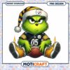 Grumpy Grinch Playing Football PNG Design for Instant Download