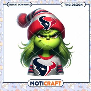 Grinch Texans PNG Sublimation Design