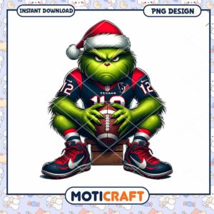 Grinch Texans Football PNG Design