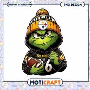 Grinch Steelers PNG Football Design