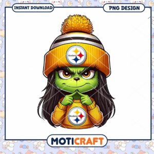 Grinch Steelers PNG Sublimation Design