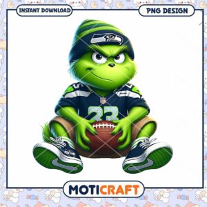 Grinch Seahawks PNG Football Design