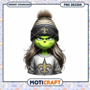 Grinch Saints PNG Sublimation Design