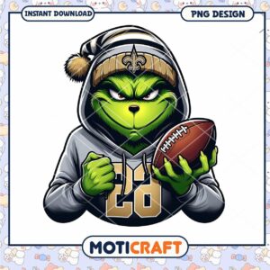 Grinch Saints Football PNG Design