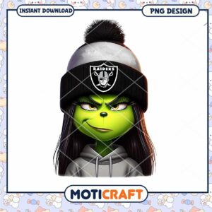 Grinch Raiders PNG Sublimation Design