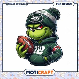 Grinch NY Jets PNG Football Fanart