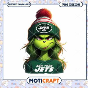 Grinch NY Jets PNG Sublimation Design
