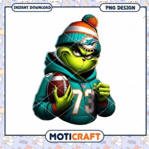 Grinch Miami Dolphins PNG Football