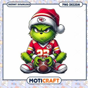 Grinch KC Chiefs Football PNG