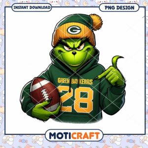 Grinch Green Bay Packers PNG