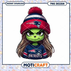 Grinch Girl Patriots PNG Sublimation