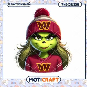 Grinch Girl PNG Sublimation Design